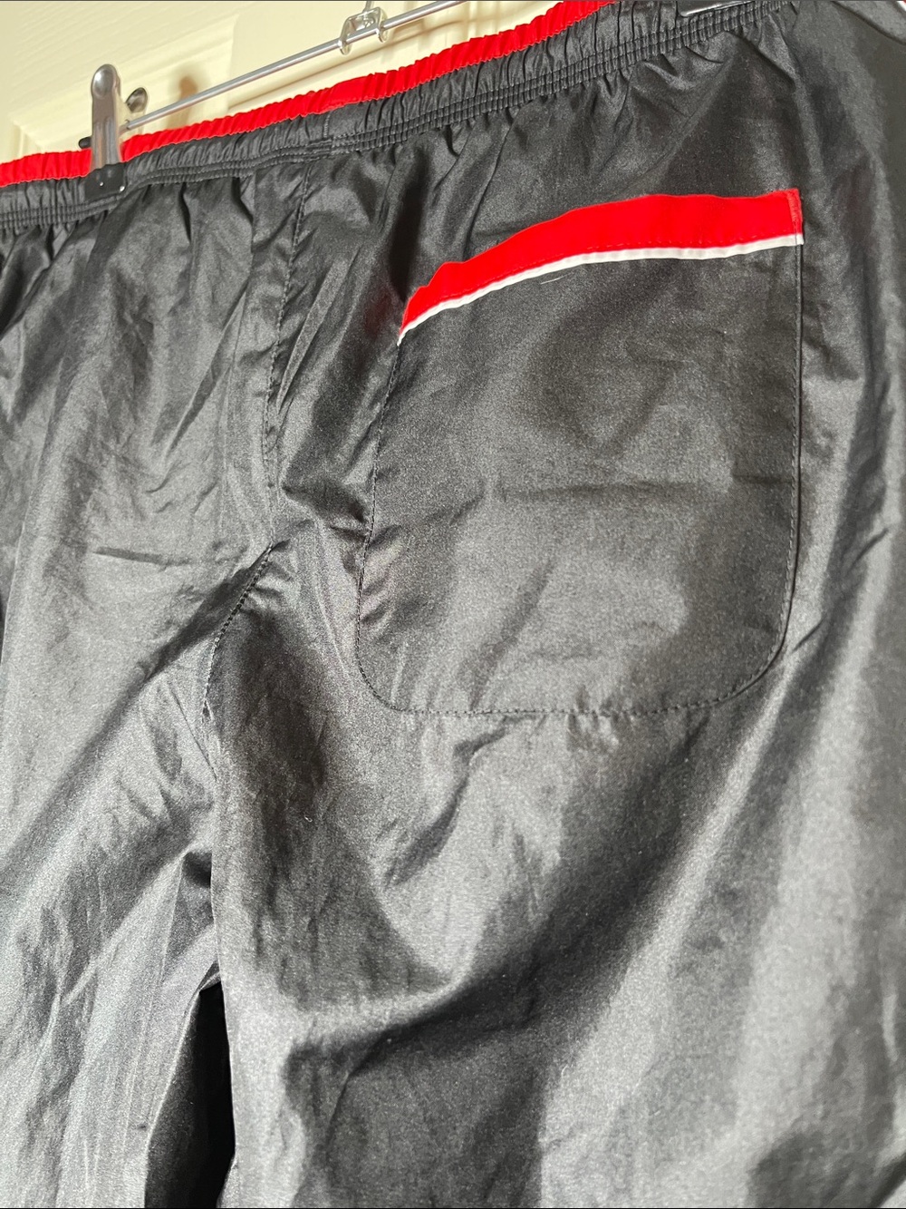 adidas Black Track Pants with Red Side Stripes - Picture 5 of 10